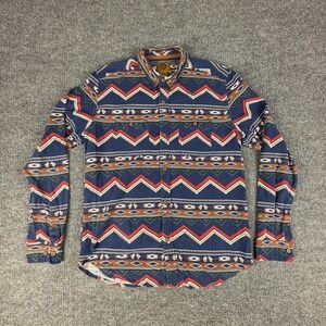 Stapleford Mens Medium Southwest Aztec Flannel Long Sleeve Button Up Shirt